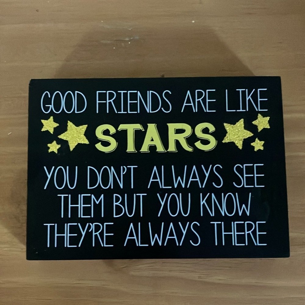 Inspirational Quote Plaque - Black and Gold